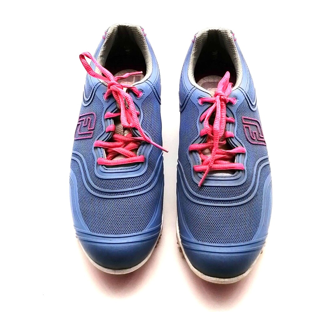 Foot Joy Flex Zone Shoes Womens Golf FJAspire Blue Pink Lace Up Low Top 9